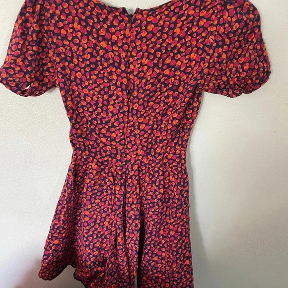Asos red floral mini dress size 2 - Picture 3 of 6